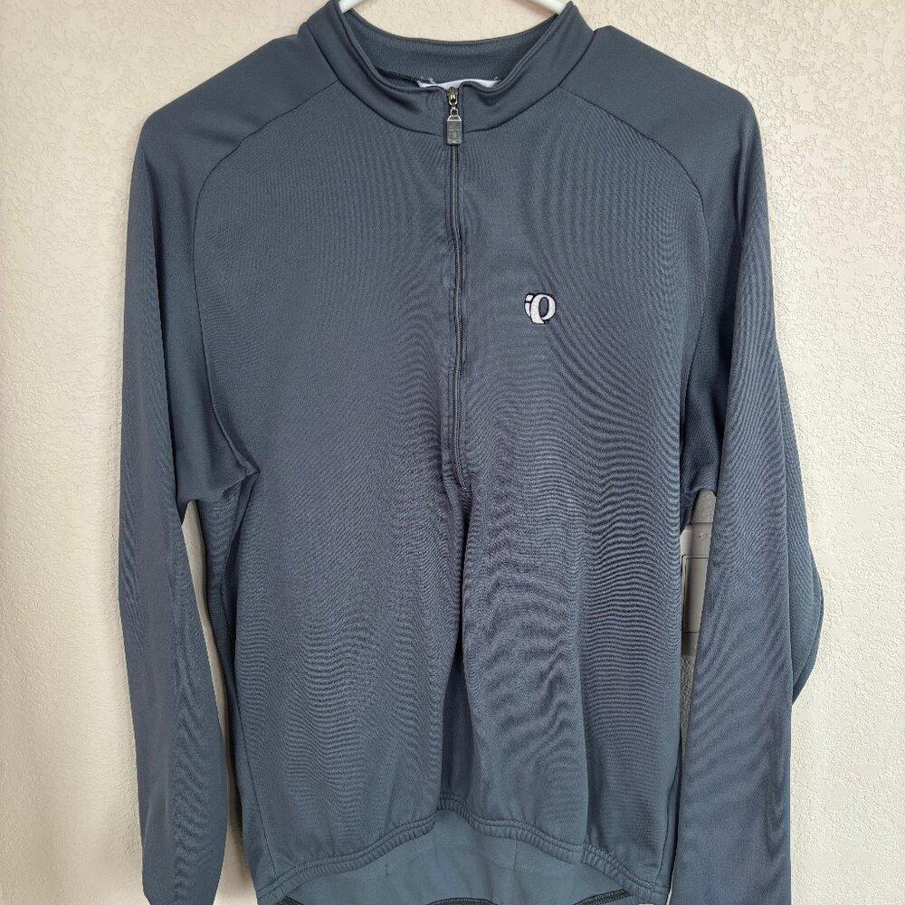 Pearl Izumi Men's Long Sleeve Full Zip Cycling Jersey in Dark Gray